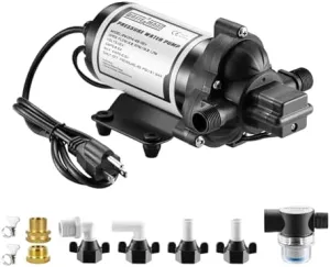 WASSERMANN Water Pressure Diaphragm Pump 115V AC 4.0 GPM 45PSI,Self-priming Booster Pump with Power Plug, for Kitchen Bathroom RV Marine, Yacht Garden