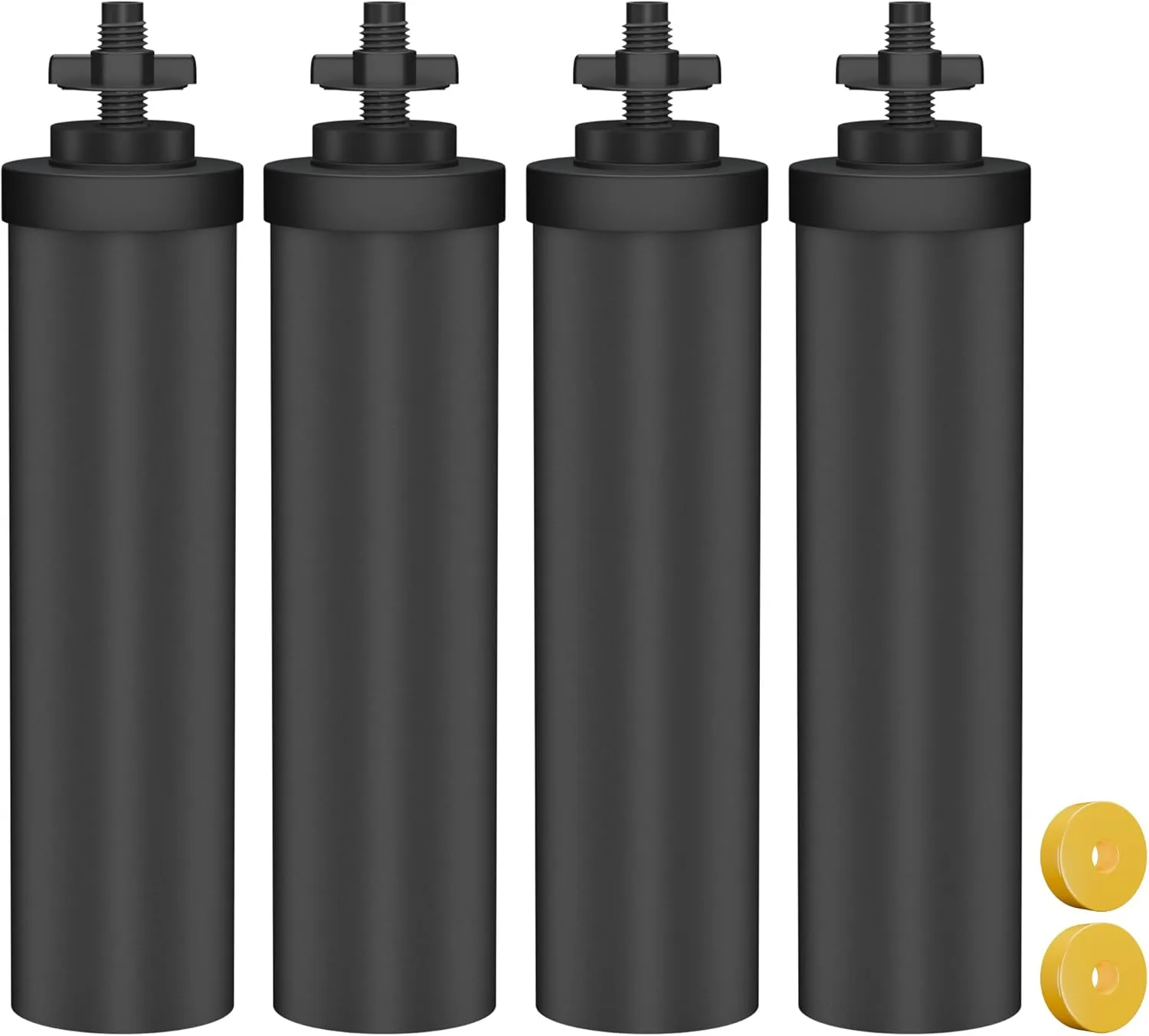 Water Filter Compatible with Berkey BB9-2 Black Filters, Compatible with Berkey Gravity Water Filter System,Reduce Lead and Chlorine,Remove Taste,Odor,Pack of 4, By DESENRUIS