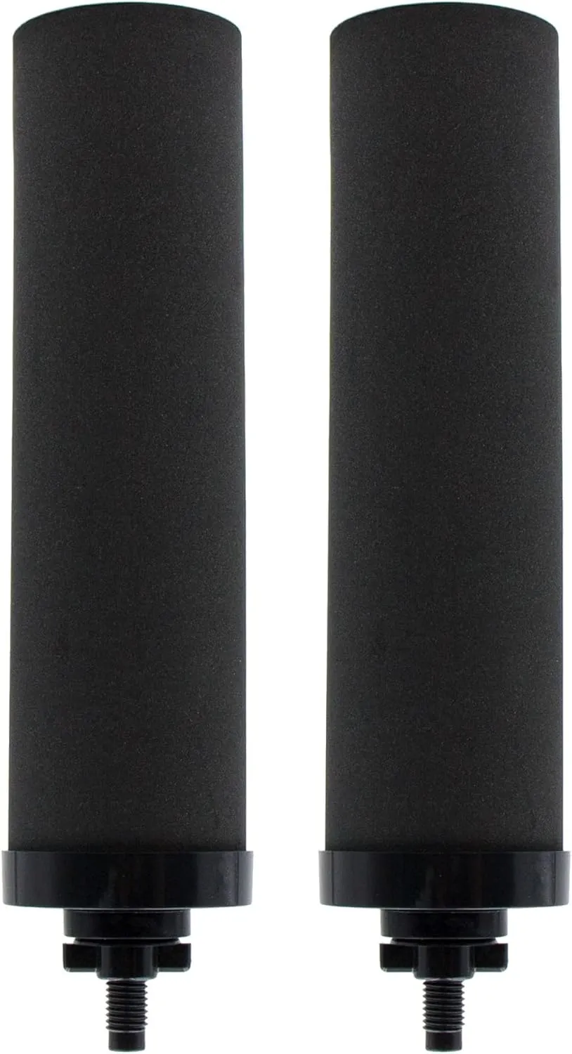 Water Filter Replacement for BB9-2® Black Activated Carbon Filters, Compatible with Berkey® Travel, Large, Royal, Crown Series, Pack of 2