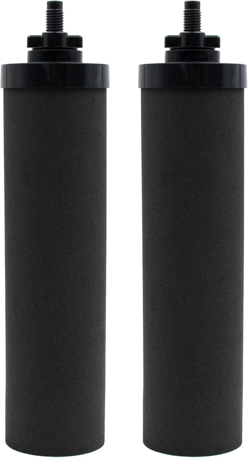 Water Filter Replacement for Berkey® BB9-2 Black Activated Carbon Filters, Compatible with Berkey® Gravity Water Filter System, Pack of 2