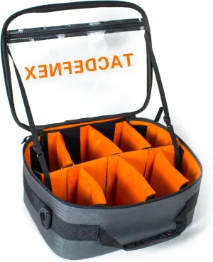 Waterproof Fishing Reel Case with 8 Shockproof Compartments – Portable Tackle Organizer for Spinning, Baitcasting, Spincast & Fly Reels