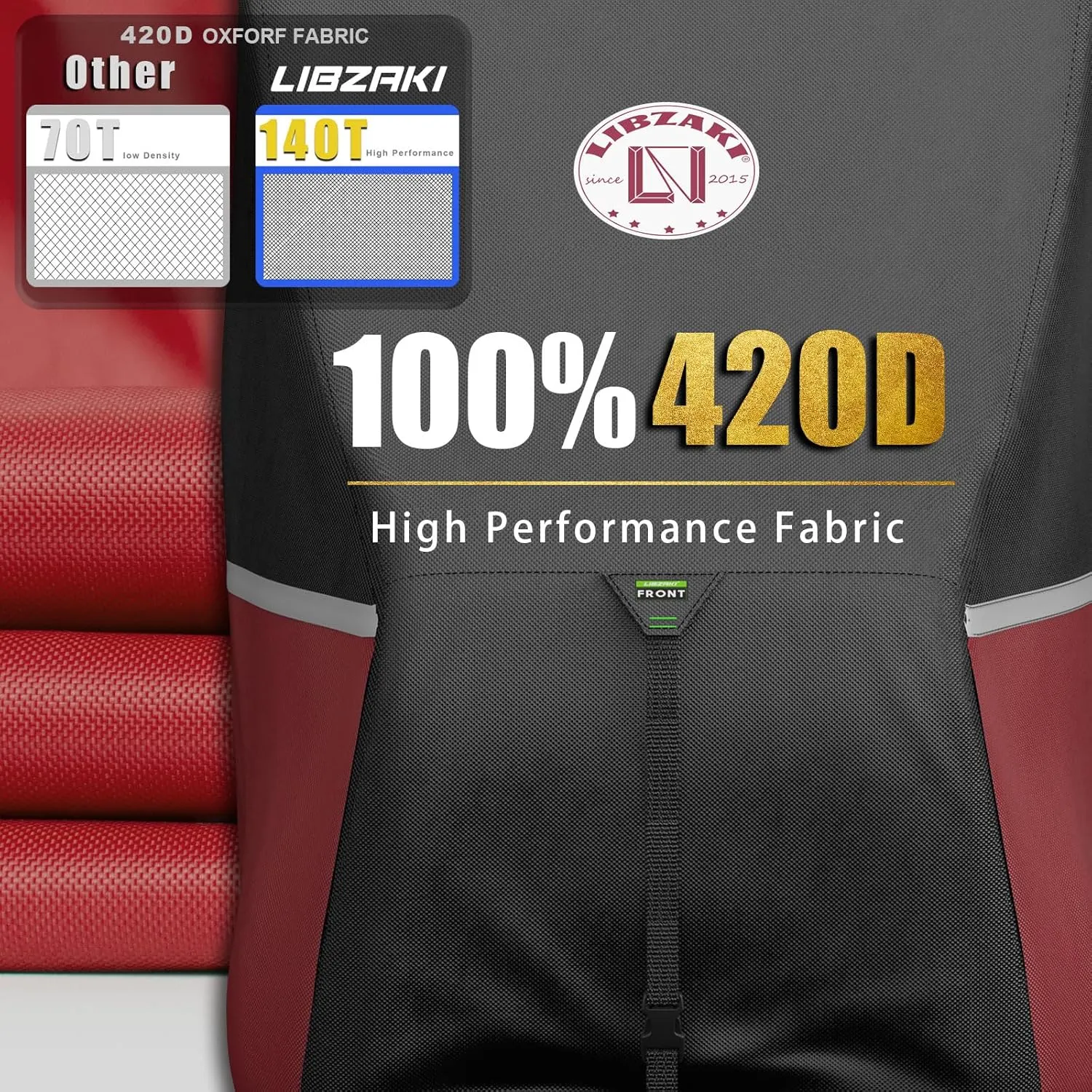 Waterproof Golf Cart Cover, Heavy Duty Marine Grade Fabric, Universal Fits for Most Brand 2/2 2/4 2 Passengers Yamaha, Honda, Club Car, EZGO Golf Cart