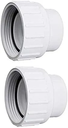 Waterway Plastics 2 Pack of 400-4060 Pump or Filter Unions w/Orings Part Number 400-4060-2B