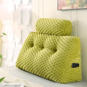 Wedge Headboard Pillow   2 Head Roll Pillows Bed Wedge Pillow Lap Top Pillow Gaming Pillow Reading Pillow for Headboard Large Bolster for Sitting in Bed Backrest Positioning Support