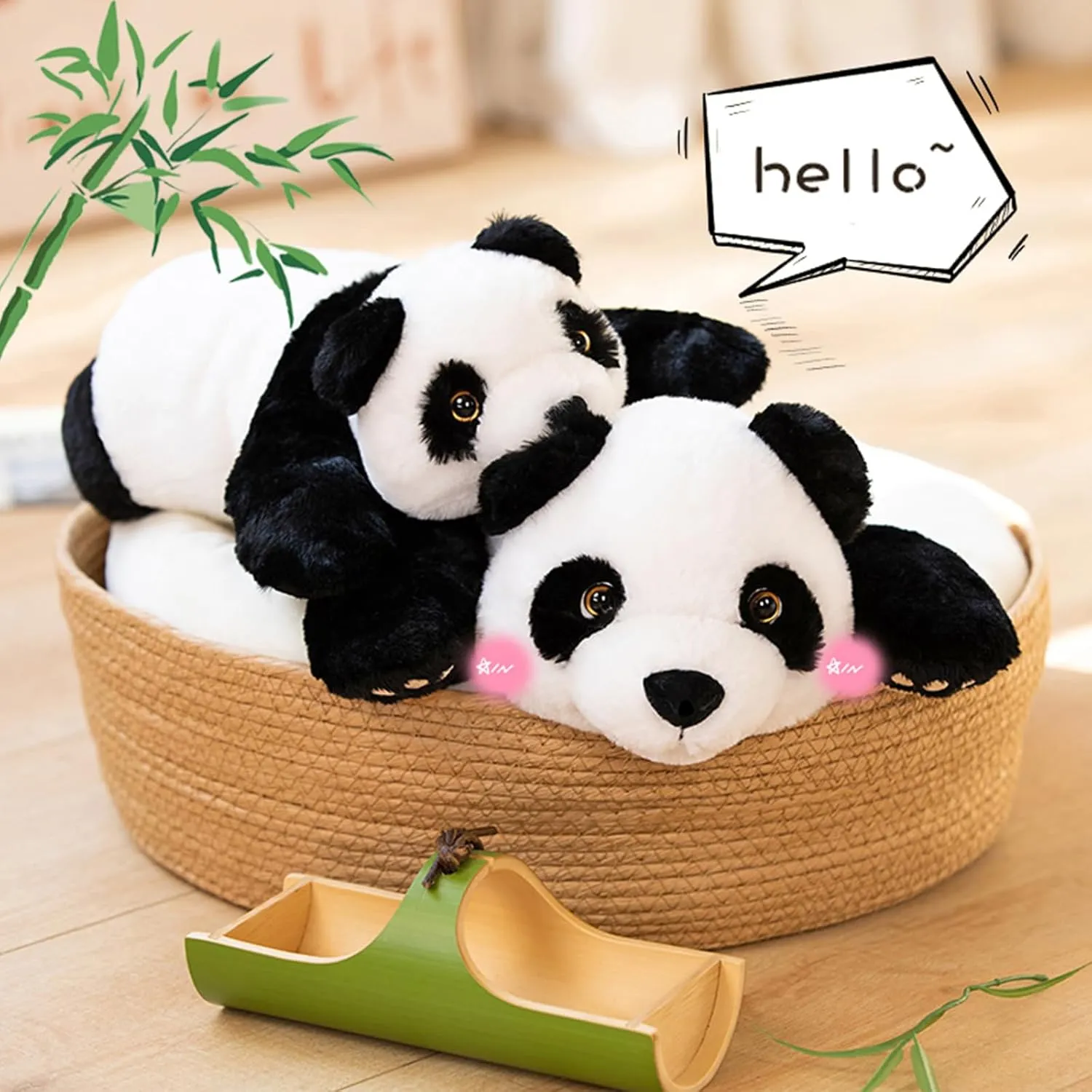 Weighted Stuffed Animals, 20.8" 1.76lbs Weighted Panda Plush Toy Cute Panda Weighted Plush Animals Pillow Gifts for Kids Adults