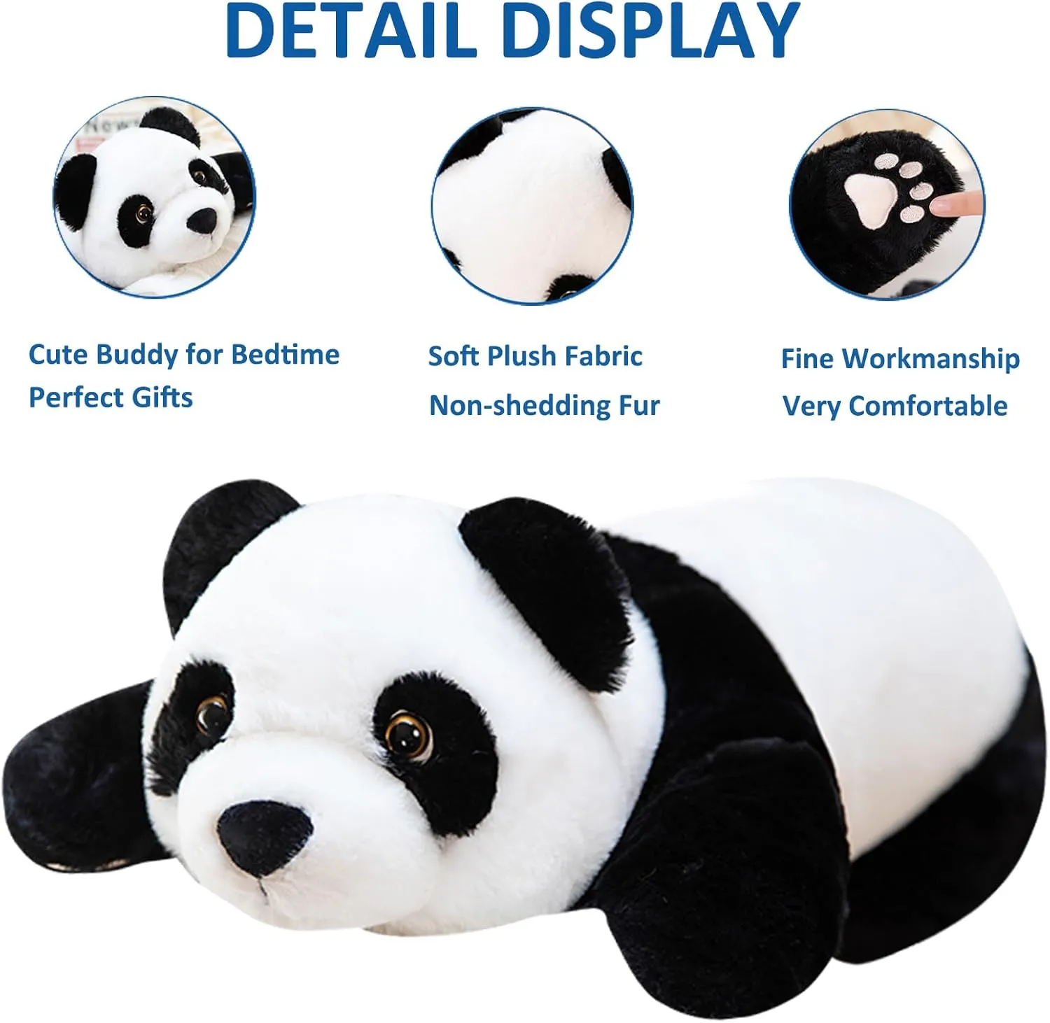 Weighted Stuffed Animals, 20.8" 1.76lbs Weighted Panda Plush Toy Cute Panda Weighted Plush Animals Pillow Gifts for Kids Adults