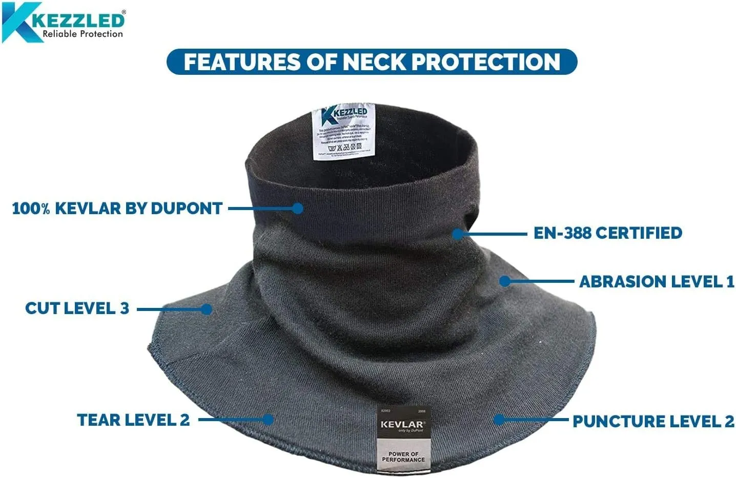 Welding Neck Protector- Cut, Scratch, Heat & Flame Resistant Neck Protection, Neck Gaiter- Made of 100%