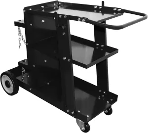 Weldpro Multi Function Welding Cart, 3-Tier Heavy Duty Cart with 400Lbs Static Weight Capacity, 360° Swivel Wheels, Tank Safety Chains, Design for Most TIG, ARC, Stick, Plasma Welding Machine