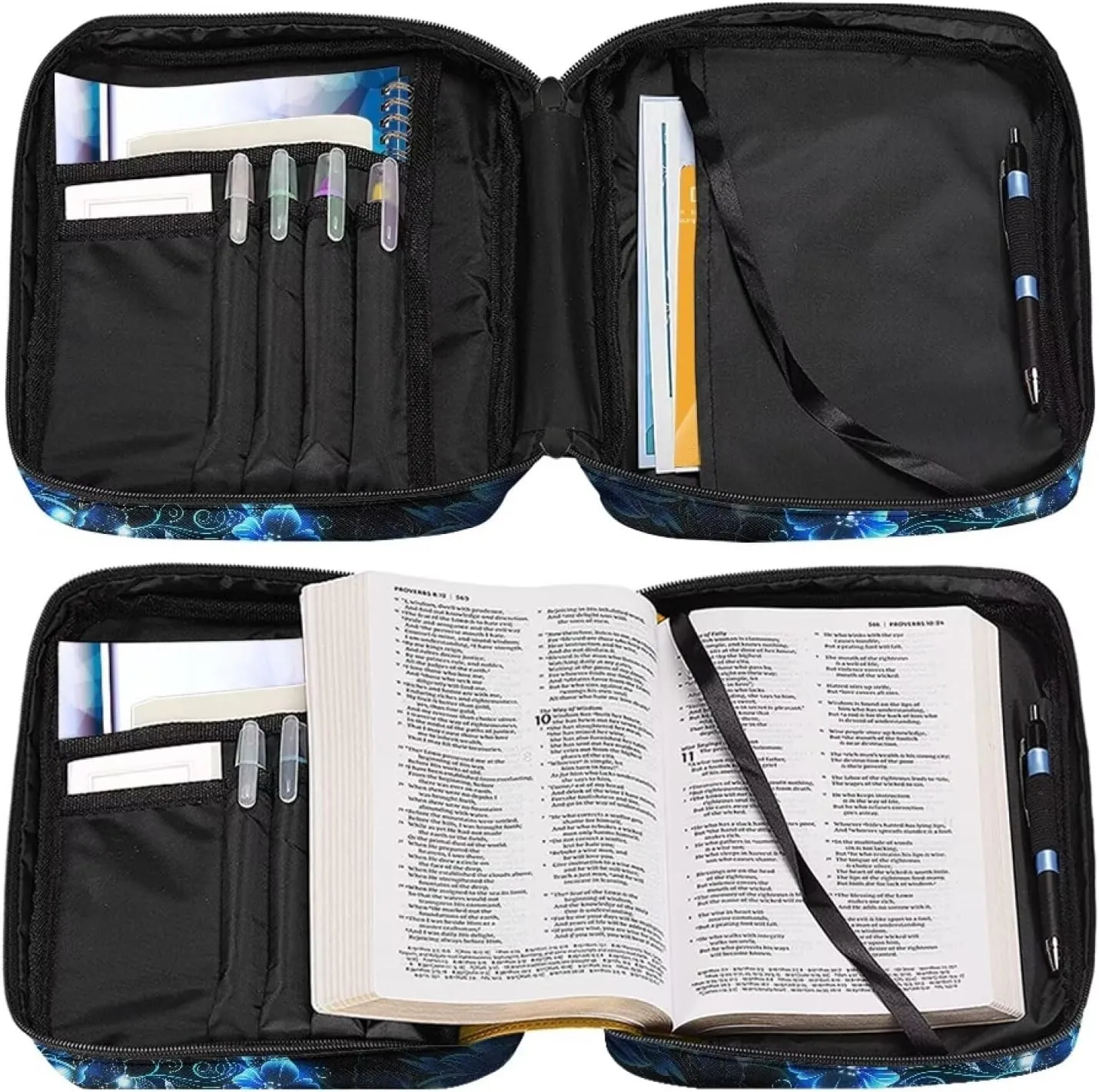 Western Bible Case Bible Covers for Women Men with Pockets Book Cover Protector Bible Accessories Kit