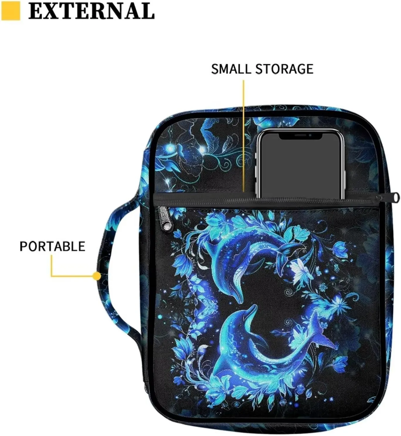 Western Bible Case Bible Covers for Women Men with Pockets Book Cover Protector Bible Accessories Kit