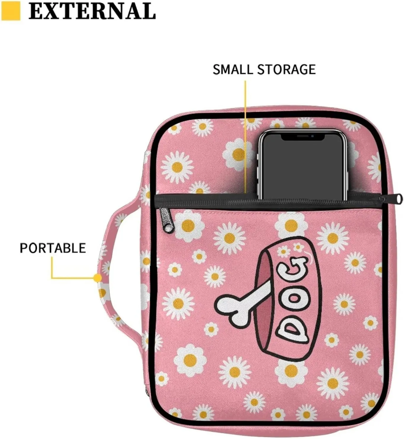 Western Bible Case Book Cover Protector Bible Covers for Women Men with Pockets Bible Accessories Women Men
