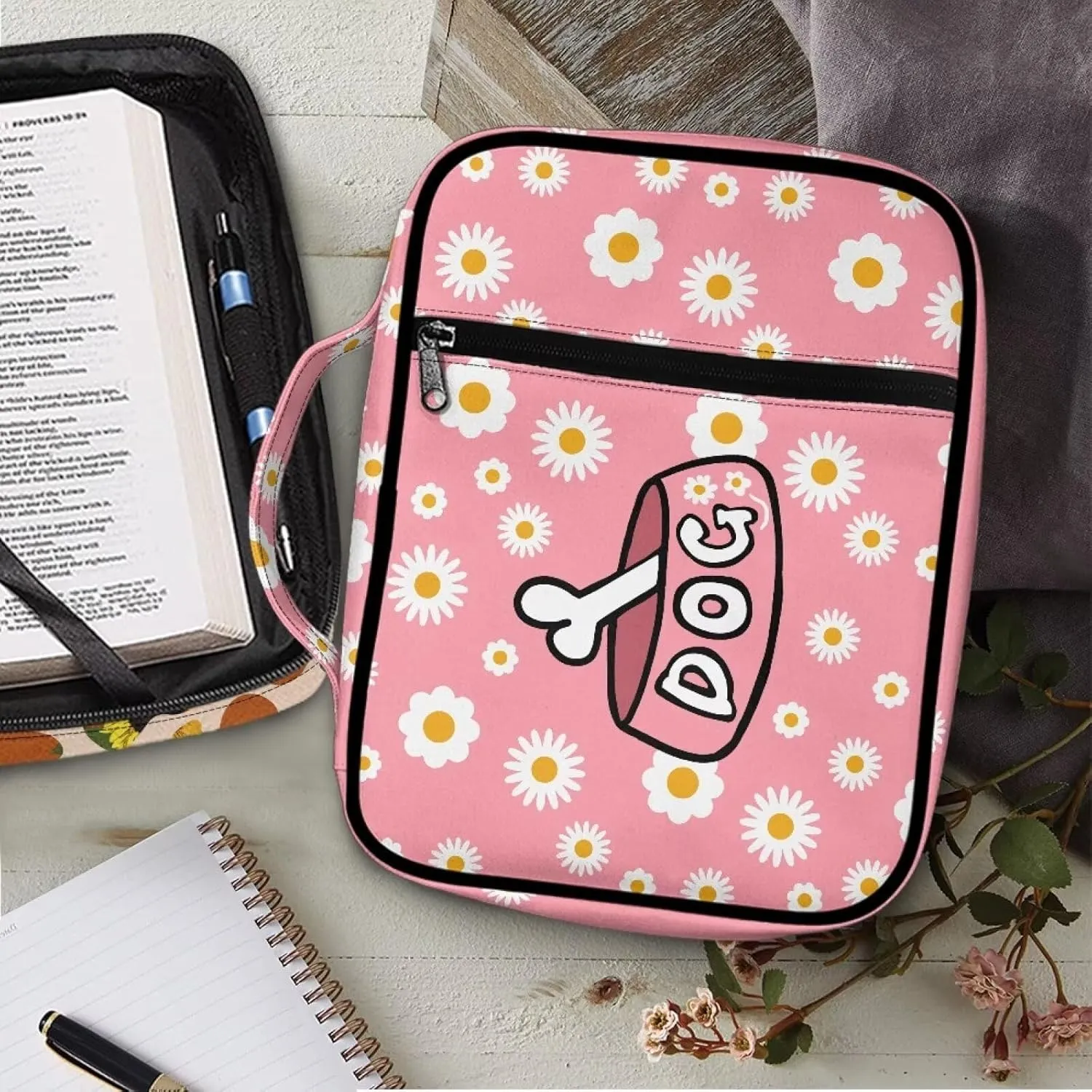 Western Bible Case Book Cover Protector Bible Covers for Women Men with Pockets Bible Accessories Women Men