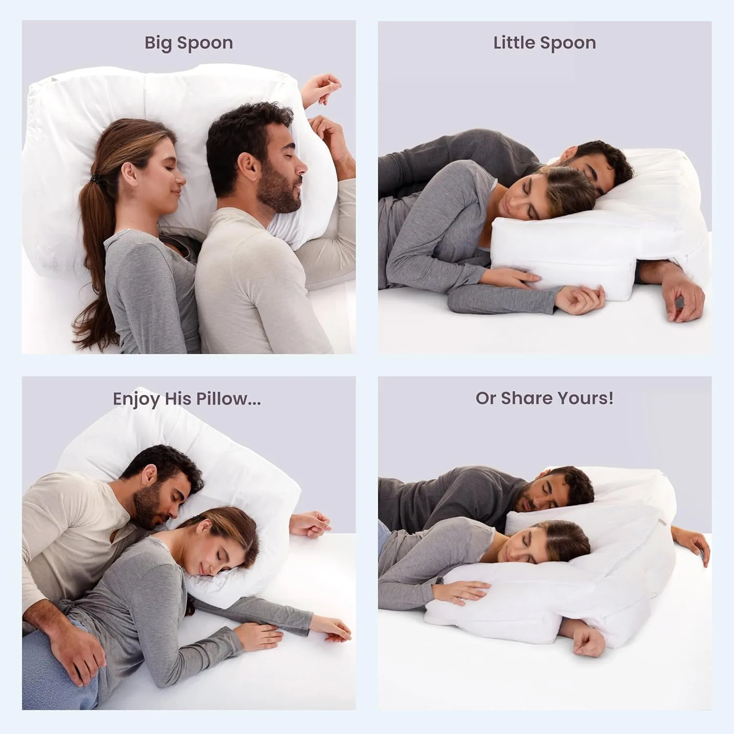 Wife Pillow - Adjustable Side Sleeper Pillow with Arm Tunnels for Shoulder Pain, Rotator Cuff Support, Arm & Shoulder Relief - Pressure-Free Sleep Pillow for Adults - Cooling Shredded Memory Foam