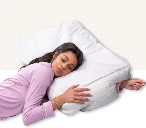 Wife Pillow - Adjustable Side Sleeper Pillow with Arm Tunnels for Shoulder Pain, Rotator Cuff Support, Arm & Shoulder Relief - Pressure-Free Sleep Pillow for Adults - Down Goose Feather/Fiber Fill