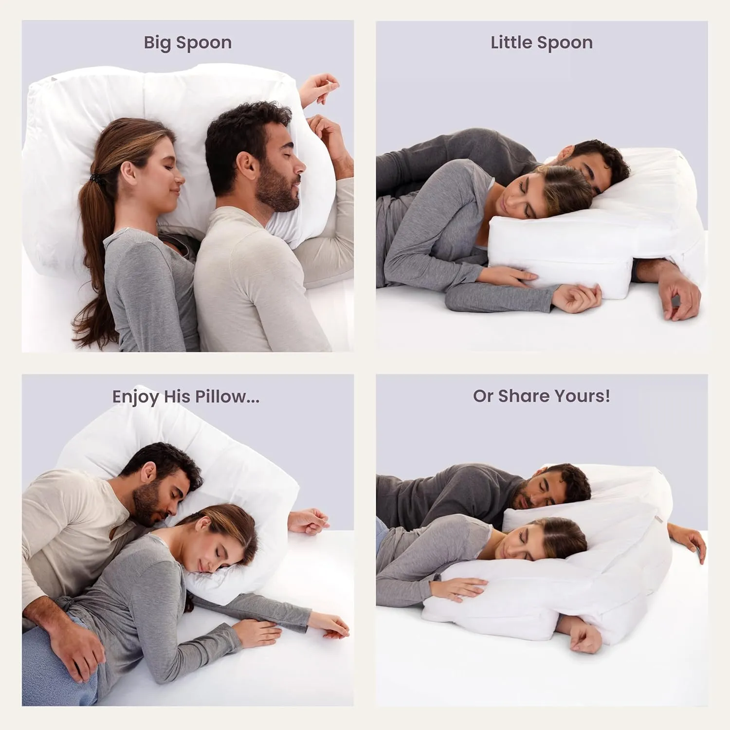 Wife Pillow - Adjustable Side Sleeper Pillow with Arm Tunnels for Shoulder Pain, Rotator Cuff Support, Arm & Shoulder Relief - Pressure-Free Sleep Pillow for Adults - Down Goose Feather/Fiber Fill