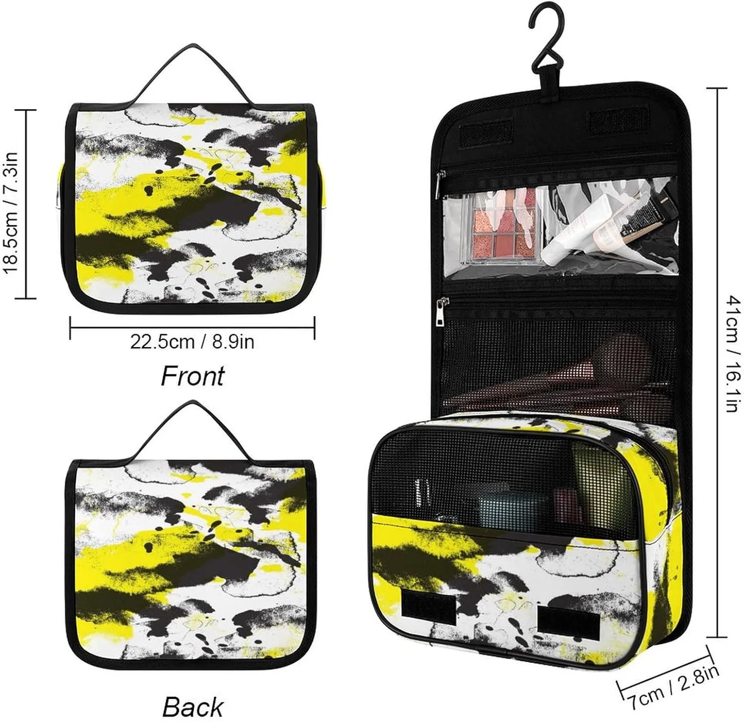 Women Hanging Toiletry Wash bag, Travel Cosmetic Storage Case Organizer
