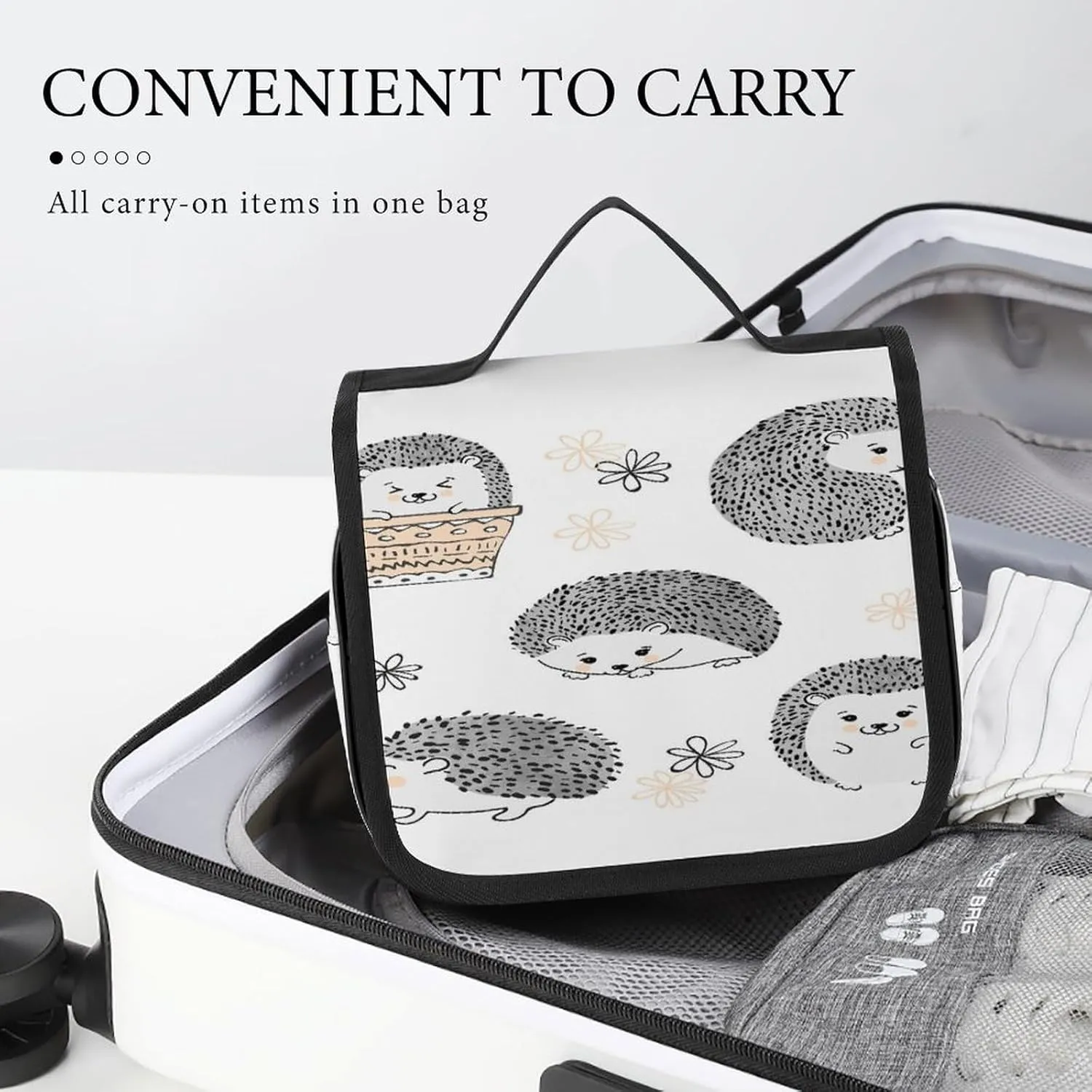 Women Hanging Toiletry Wash bag, Travel Cosmetic Storage Case Organizer