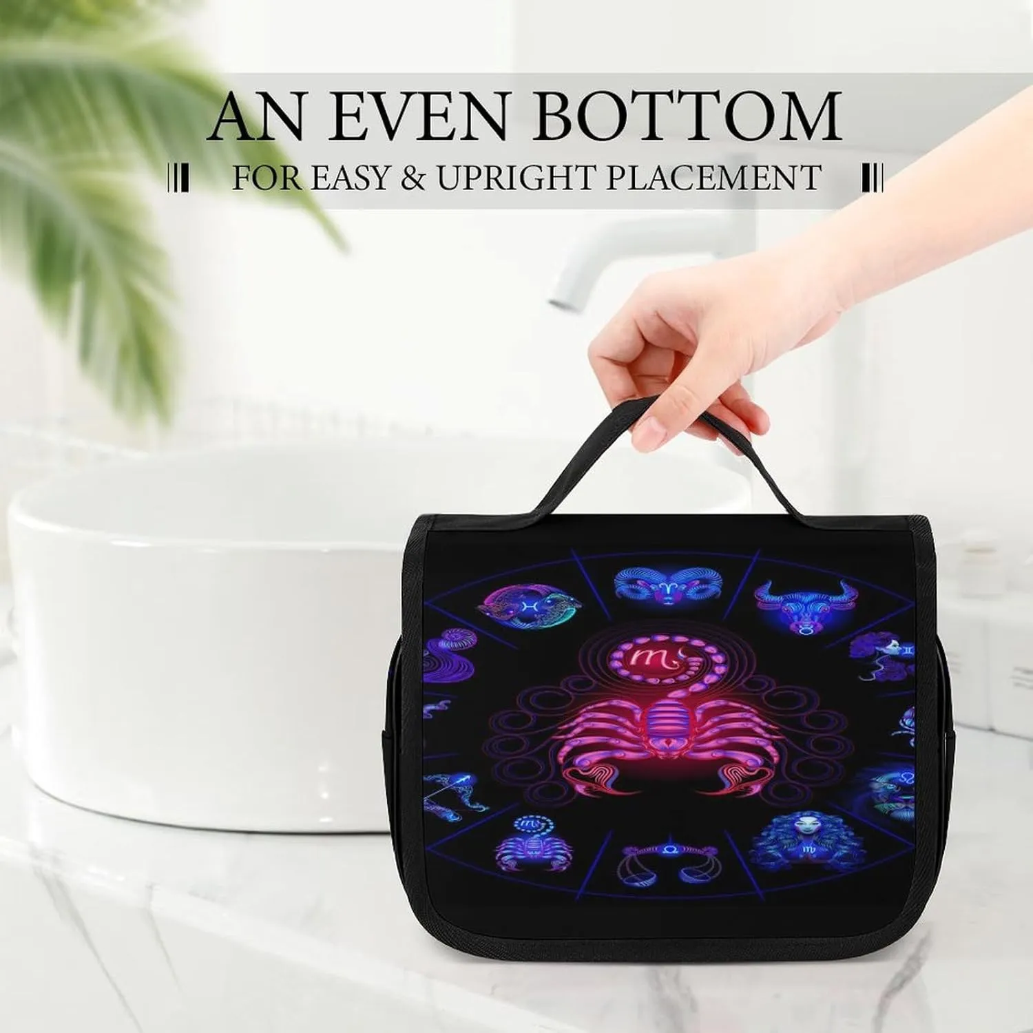 Women Hanging Toiletry Wash bag, Travel Cosmetic Storage Case Organizer