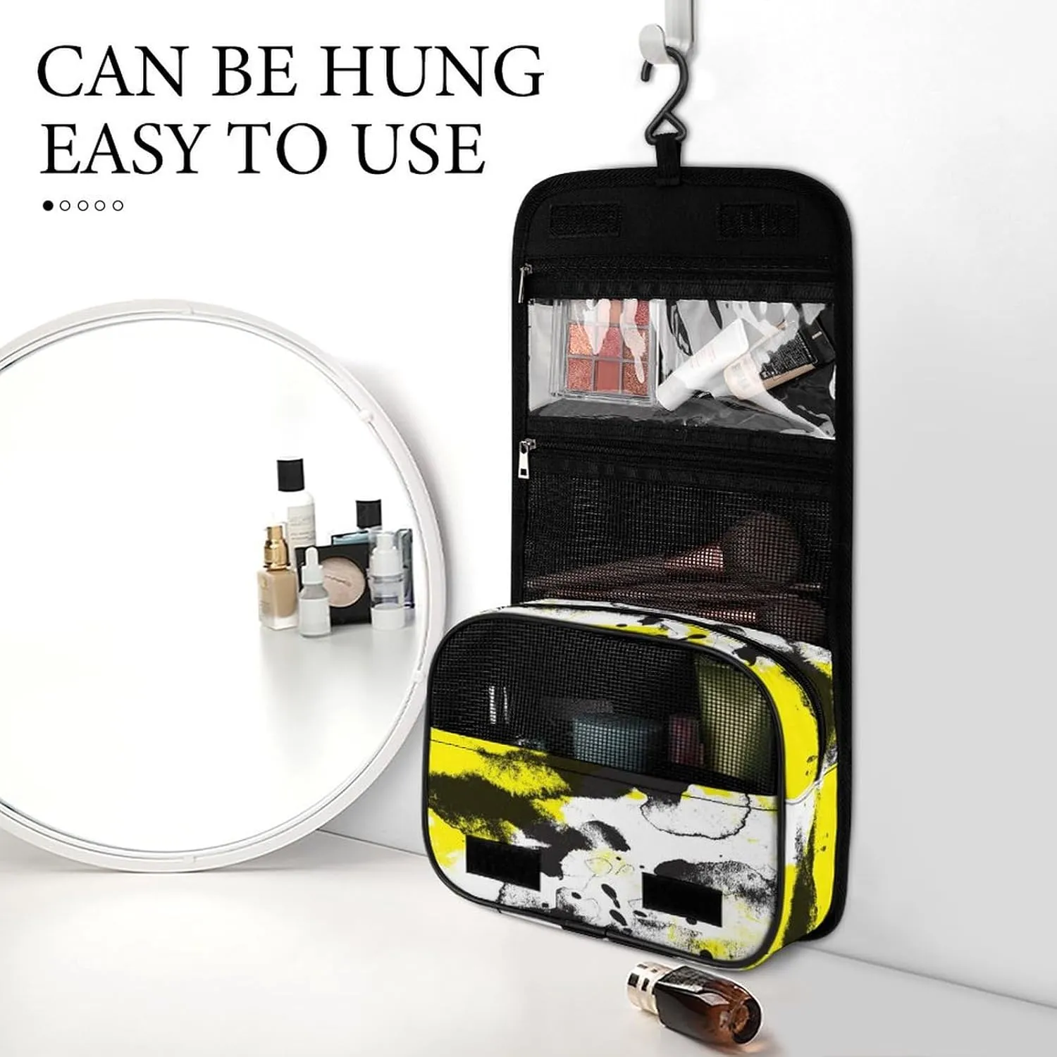 Women Hanging Toiletry Wash bag, Travel Cosmetic Storage Case Organizer