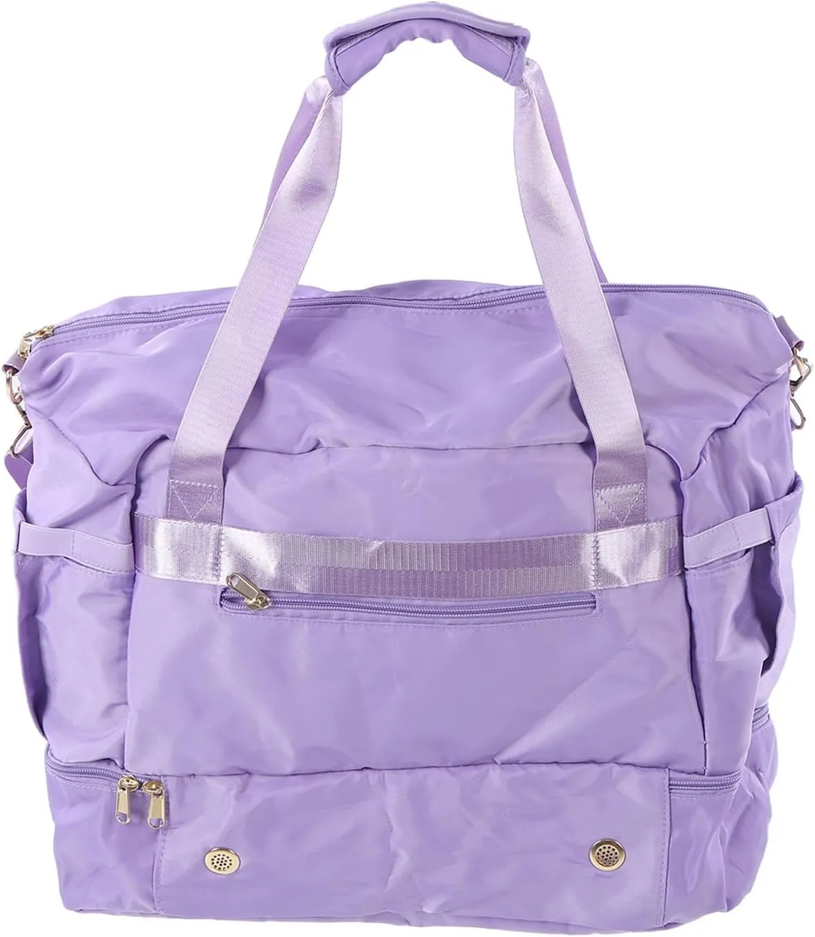 Women Sports Gym Bag Workout Travel Bag with USB Charging Port Multiple Pockets Large Capacity for Fitness Yoga (Lavender Violet)