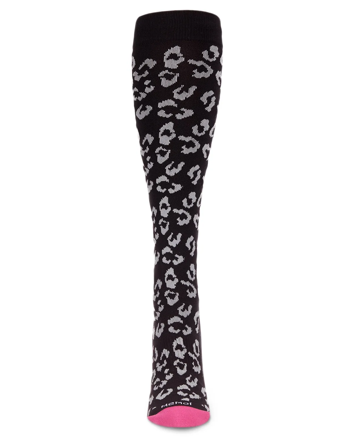 Women's Leopard Nylon 15-20mmHg Graduated Compression Socks