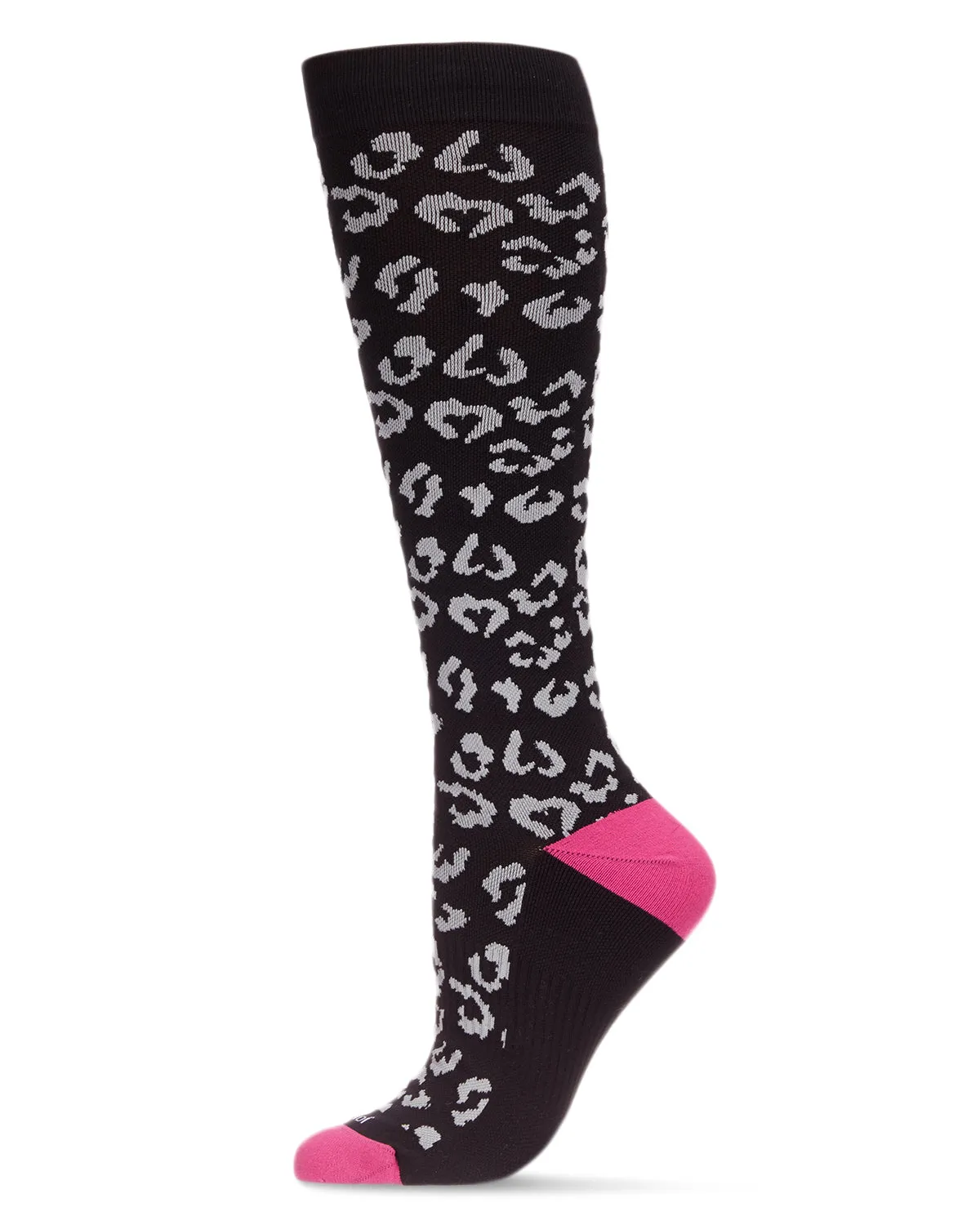 Women's Leopard Nylon 15-20mmHg Graduated Compression Socks