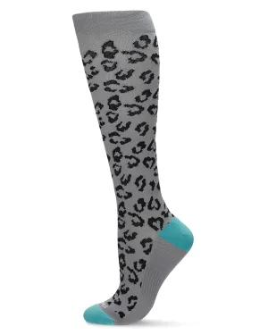 Women's Leopard Nylon 15-20mmHg Graduated Compression Socks