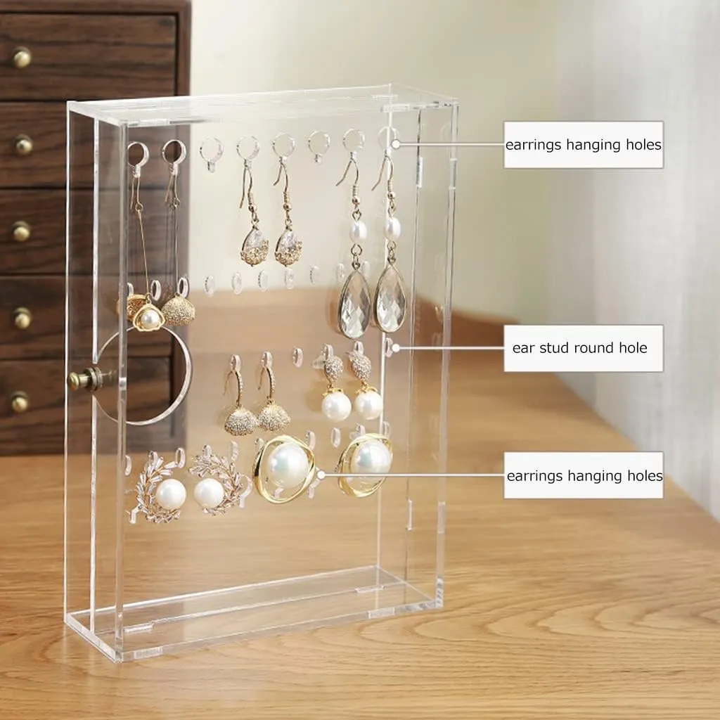 Wooden Jewelry Box for Women, 5 Layer Jewelry Organizer Box Display for Rings Earrings Necklaces Bracelets,Girls Birthday (A 27 * 13 * 19cm)