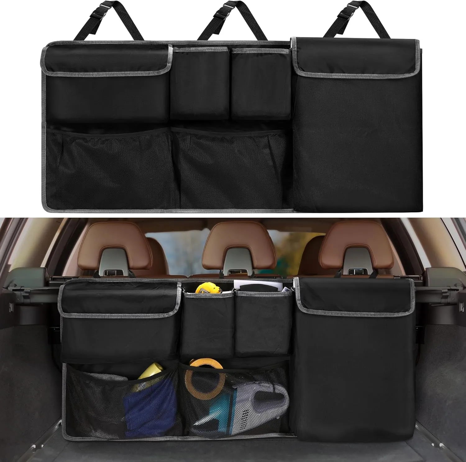 XHRING Car Trunk Organizer Backseat Hanging Storage Bag for Subaru Crosstrek Forester Outback Ascent Premium Sport Limited Base Touring XT SUV Accessories 2000-2024 2025