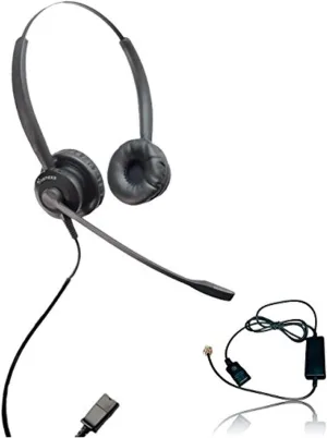 XS 825 Telephone Headset for Office Phones - Desk Phones, RJ9 Phones with Headset Port - Compatible with Cisco, Yealink, Polycom VVX, ShoreTel, Toshiba, Mitel, Allworx - VoIP, IP, Digital Phones: