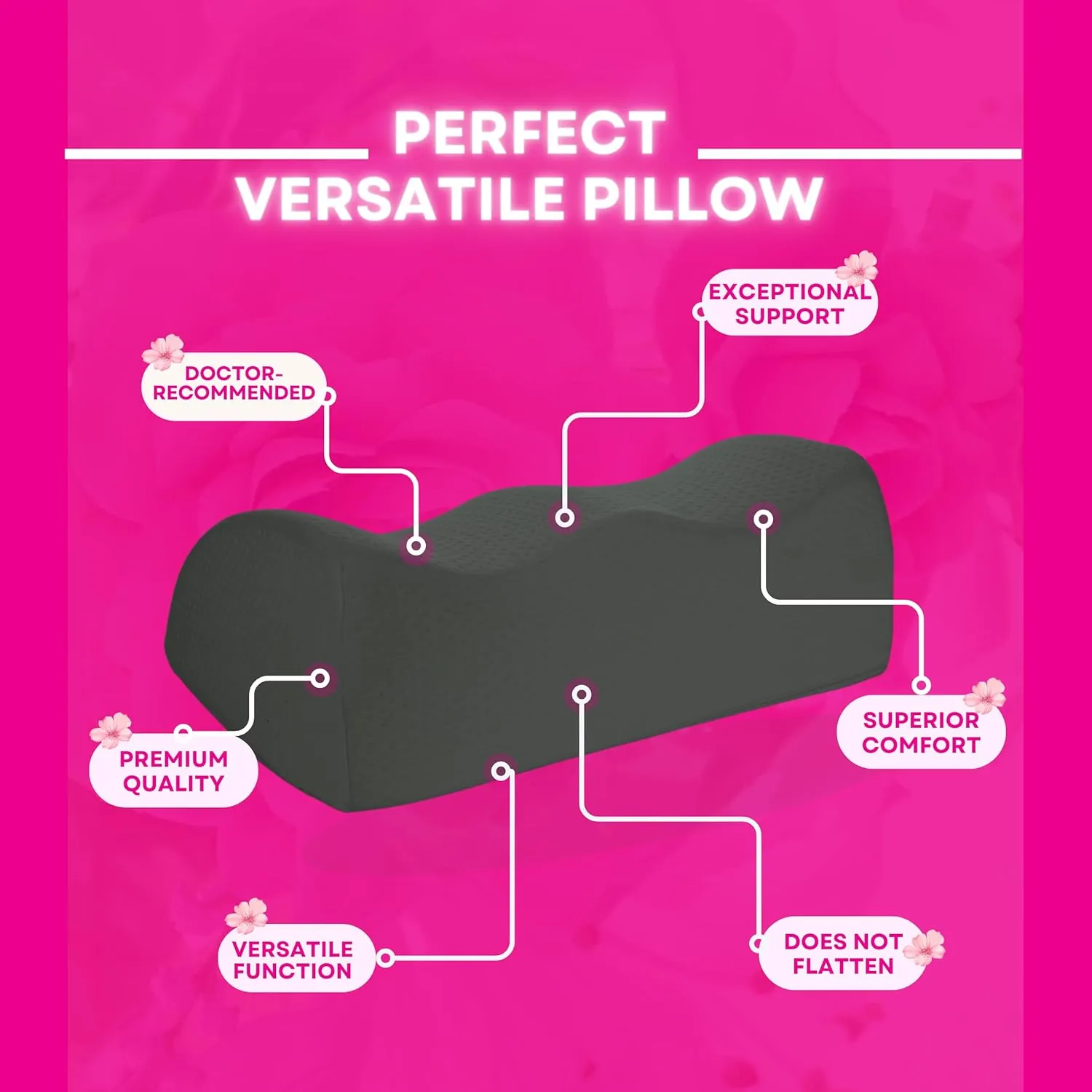 XXL Multipurpose Pillow,Gaming Pillow,Wheelchair Pillow,BBL Booty Pillow After Surgery for Butt Pillow for Sitting After Surgery,Butt Pillow,Brazilian Buttlift Pillow cojin Comfi Wedge Support Cushion