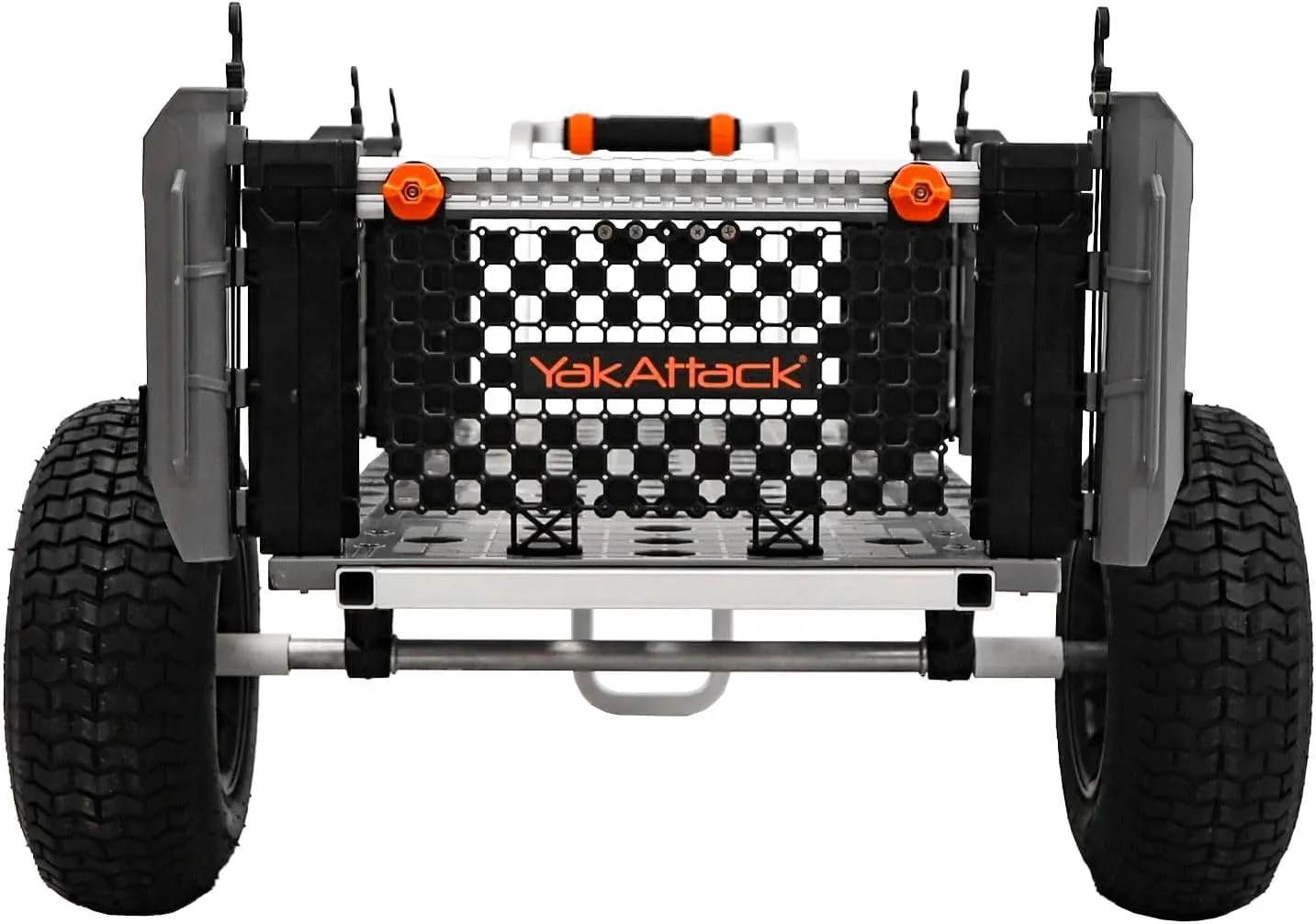 YakAttack SandRig Beach Wagon with Big Wheels for Sand - 16” Rubber Tires | 20” x 54” Heavy-Duty Fishing Cart | All-Terrain Sand Wagon for Beach | High-Capacity Pull Cart for Fishing Gear
