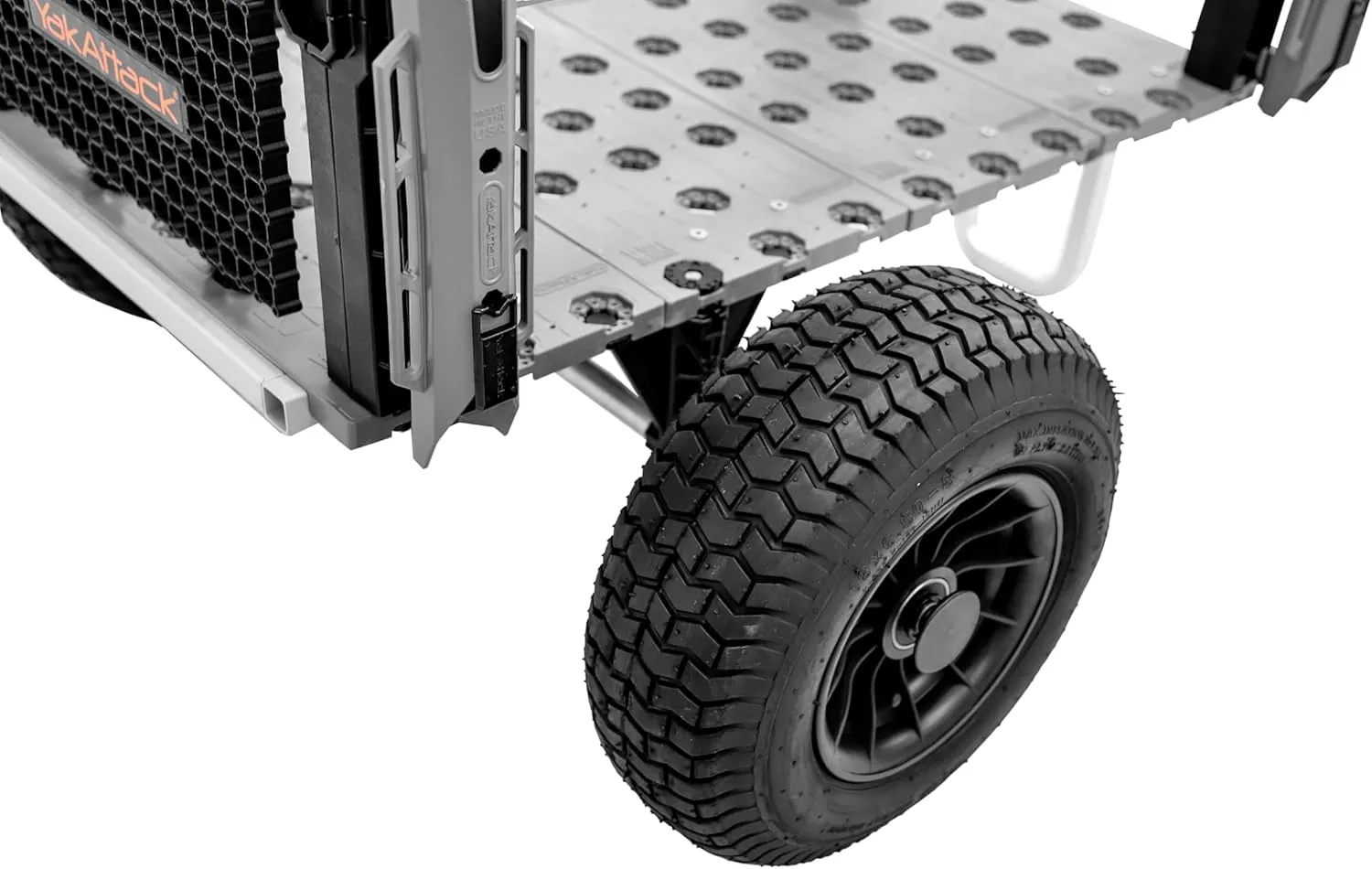 YakAttack SandRig Beach Wagon with Big Wheels for Sand - 16” Rubber Tires | 20” x 54” Heavy-Duty Fishing Cart | All-Terrain Sand Wagon for Beach | High-Capacity Pull Cart for Fishing Gear