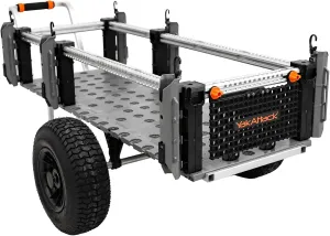 YakAttack SandRig Beach Wagon with Big Wheels for Sand - 16” Rubber Tires | 20” x 54” Heavy-Duty Fishing Cart | All-Terrain Sand Wagon for Beach | High-Capacity Pull Cart for Fishing Gear