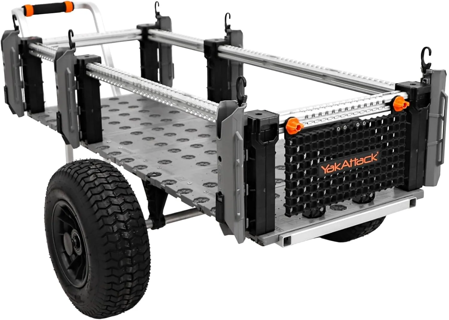YakAttack SandRig Beach Wagon with Big Wheels for Sand - 16” Rubber Tires | 20” x 54” Heavy-Duty Fishing Cart | All-Terrain Sand Wagon for Beach | High-Capacity Pull Cart for Fishing Gear