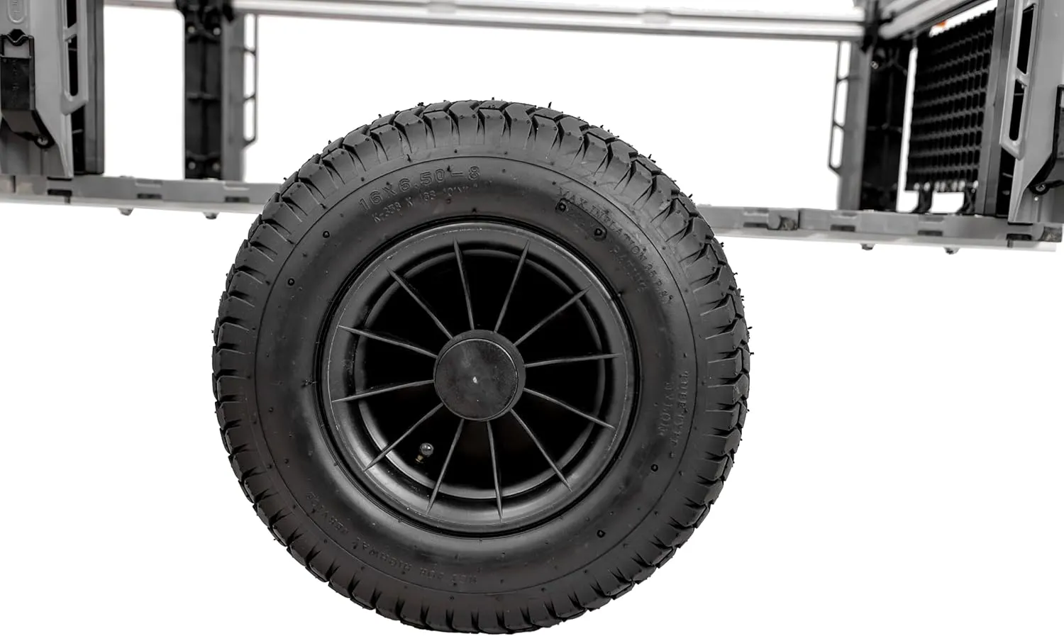 YakAttack SandRig Beach Wagon with Big Wheels for Sand - 16” Rubber Tires | 20” x 54” Heavy-Duty Fishing Cart | All-Terrain Sand Wagon for Beach | High-Capacity Pull Cart for Fishing Gear