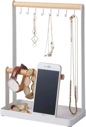 YAMAZAKI home 2311 Accessory Stand-Jewelry Holder & Organizer Storage, One Size, White