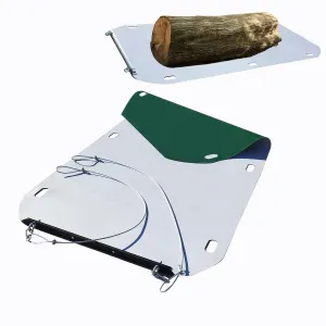 Yard Drag Sled 51"x 90" Yard Glider with Steel Pull Cable for Pull Hay Bales, Limbs, Brushes, Logs, Firewood, Garden Furniture (Green/White)