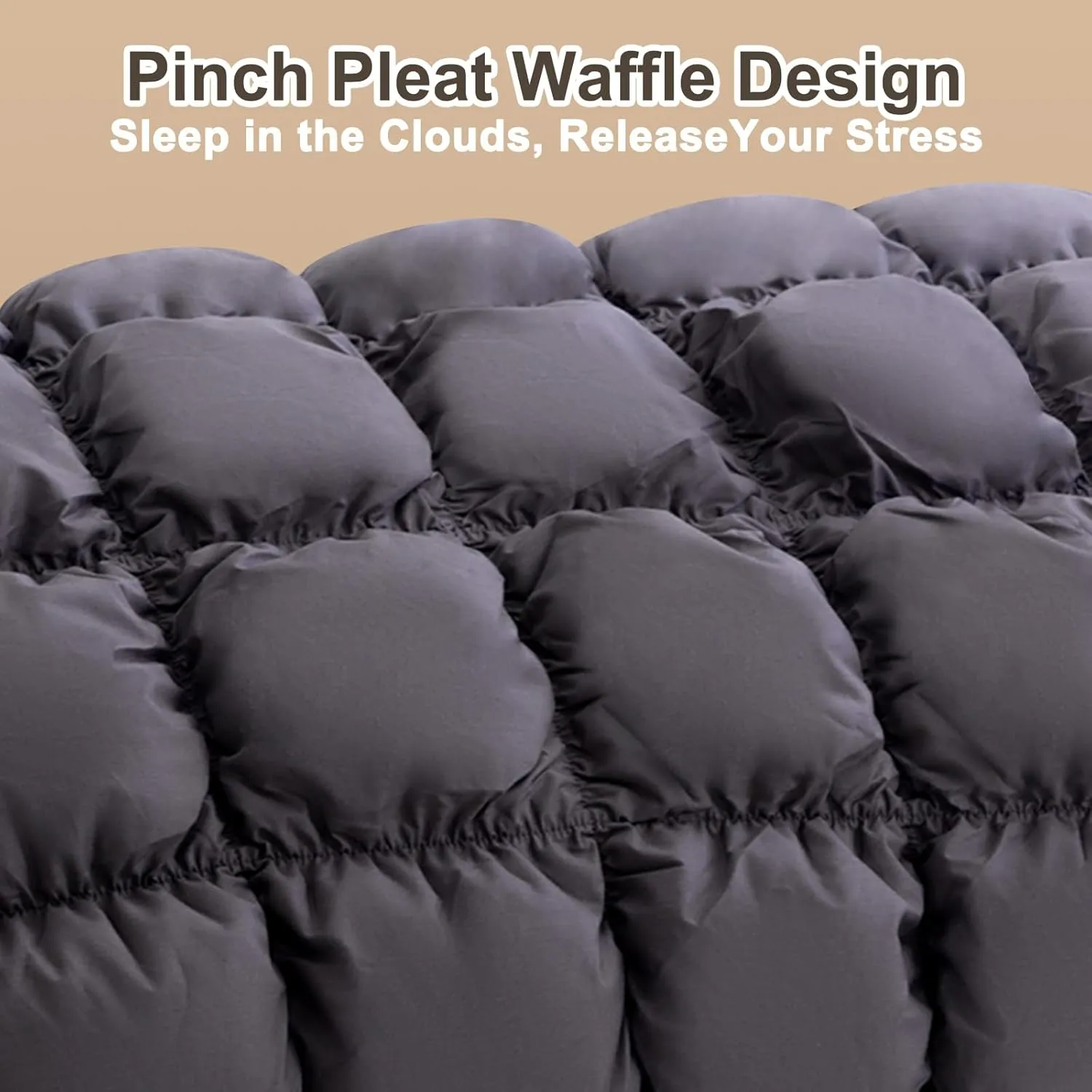 YOUR MOON Fluffy Support Bed Pillow Standard Size Set of 2, Super Soft Premium Down-Alternative Filling for Sleeping, Luxury Hotel Quality Bed Pillows for Side Sleeper (Gray)