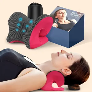 ZAMAT Neck and Shoulder Relaxer with Magnetic Therapy Pillowcase, Neck Stretcher Chiropractic Pillows for Pain Relief, Cervical Traction Device for Relieve TMJ Headache Muscle Tension Spine Alignment