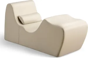 ZINUS Lotus Zero Gravity Chaise Lounger, Foam Recliner for Living Room, Ergonomic Positioning for Better Relaxation, Pillow Included, No Assembly, Oatmeal